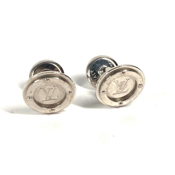 LOUIS VUITTON M68100 Cufflinks Cuffs LV Circle Accessories Damier case included - Picture 1 of 8